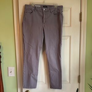 NYDJ Slim Straight Jeans Light Gray